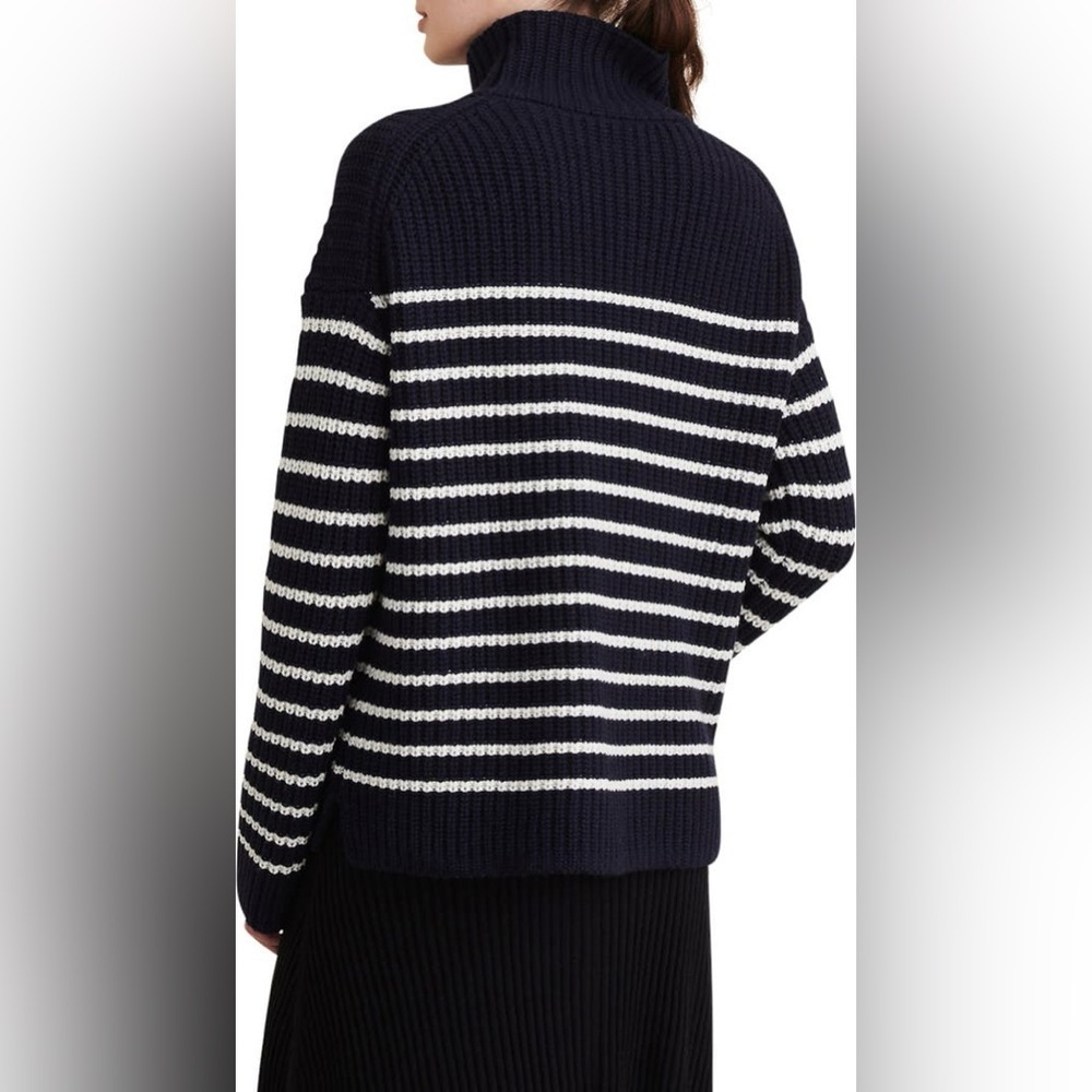 Alex Mill Seattle Stripe Mock Neck Merino Wool/Cashmere Sweater 
Size XXL - Picture 2 of 7